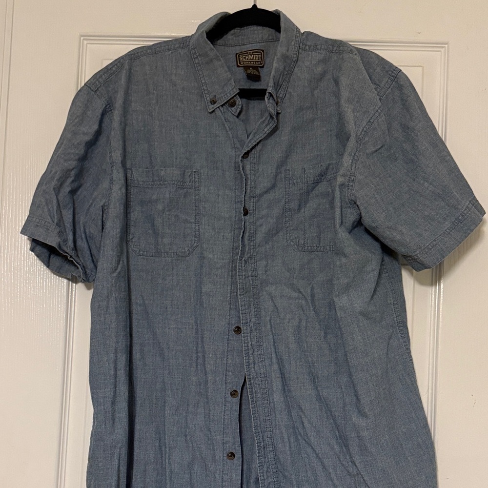 Classic Denim Blue Button-Down Shirt